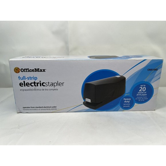 OfficeMax‎ 20 Sheet Full Strip Electric Stapler OM01995 Heavy Duty 011491019952 - Picture 1 of 4
